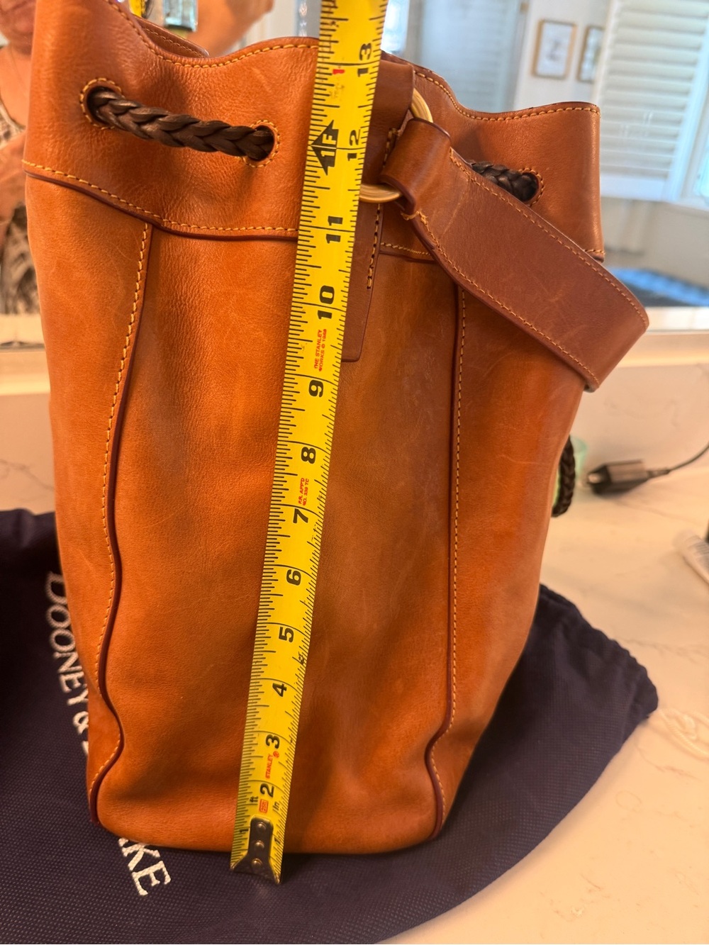 Dooney & Bourke Florentine Large Drawstring Tote in natural - Picture 11 of 13